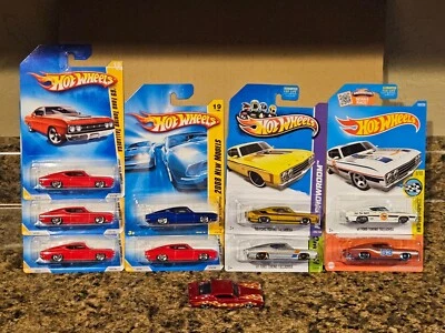 Hot Wheels Lot of 10 1969 Ford Torino Talladega Red Blue White Satin 69 Union 76 - Image 1 of 3