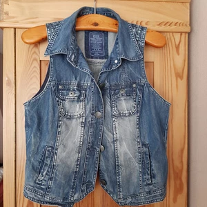 Vintage, Süße Jeansweste von CECIL, Größe L, jeansblau - Bild 1 von 3