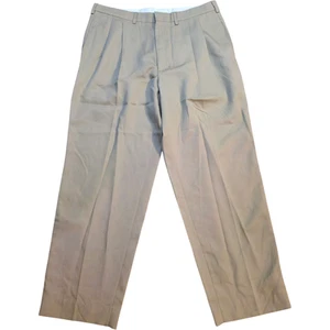 Farah No Wrinkles Easy Care Men's Dress Pants 36x30 Beige Pleated Front Mexico - Picture 1 of 11