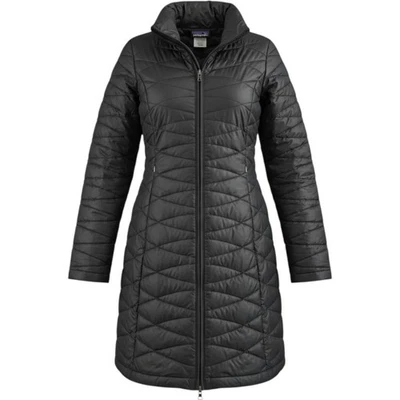 Parka de plumón Patagonia Fiona para mujer S hasta la rodilla negra larga acolchada Foto 1 de 4