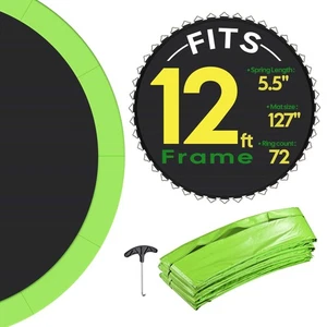 Yescom Trampoline Mat & Pad Replacement Kit with 72V-Ring Fits 12 ft Trampoline - Picture 1 of 9