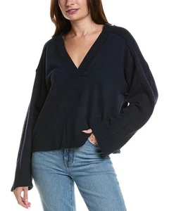 Project Social T Get Ready Mixed V-Neck Pullover Women's Blue Xs - Picture 1 of 3