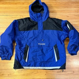 Columbia Sport Coat Mens XL Parka Jacket Pullover Hooded ANORAK Blu Ski ** - Picture 1 of 9