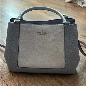 Kate Spade grau Colorblock genarbtes Leder Lena Umhängetasche Handtasche - Bild 1 von 6