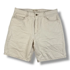 Fin & Vince Denim cremefarben 100 % Baumwolle Shorts Größe 12 - Bild 1 von 6
