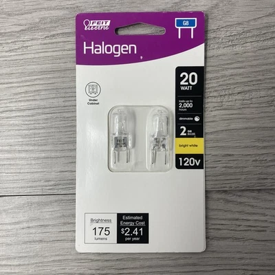 Bombilla 20 vatios blanca brillante G8 base bi-pin regulable 120 V - ENVÍO GRATUITO Foto 1 de 4