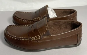 Florsheim Jasper Jr. Driver Jugend Größe 2M Halbschuh braun Sattel elegante Schuhe Jungen - Bild 1 von 8