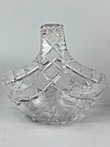 Vintage ABP Cut Glass Crystal Basket * Candy Dish * Serving Bowl - Picture 1 of 2