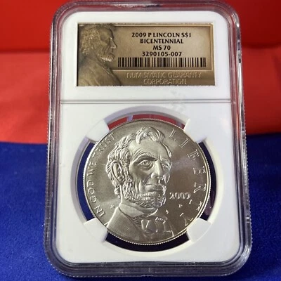 2009 P Lincoln S$1 Bicentennial MS70 NGC Certified BRILLIANT SHINE- One Owner+++ - Image 1 of 4