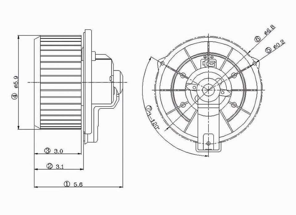 01-03 para Toyota Rav4 00-05 Celica 05-09 Scion TC calentador soplador de aire acondicionado TYC 700058 Foto 1 de 1