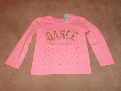 NUEVO, CAMISETA MANGA LARGA NIÑAS PEQUEÑAS, BAILE, LUGAR INFANTIL, TALLA 2T Foto 1 de 2