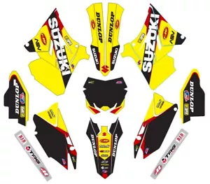 Decals for Suzuki RM125 250 RM 125 GRAPHICS 2001-2012 POLISPORT RESTYLE plastic - Foto 1 di 1