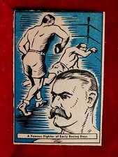 1937 D146 JOHN L SULLIVAN Donut Corp Strip Card Boxer Thrilling Moments vtg 30s 