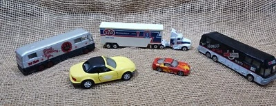 LOT: 5 Racing Champions toy cars, busses, truck; misc. - Image 1 of 4