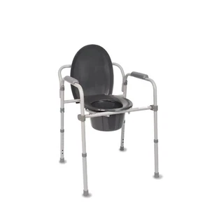 Bedside Toilet Commode, Equate Steel Foldable 3-in-1 400 lb Weight Capacity - Picture 1 of 22