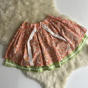 Matilda Jane Valencia Skirt  6 Orange Coral Lime Layered Hello Lovely Pockets - Picture 1 of 4