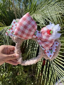 Disney Inspired ears Headband Duffy and friends ShellieMay Strawberry - Picture 1 of 4