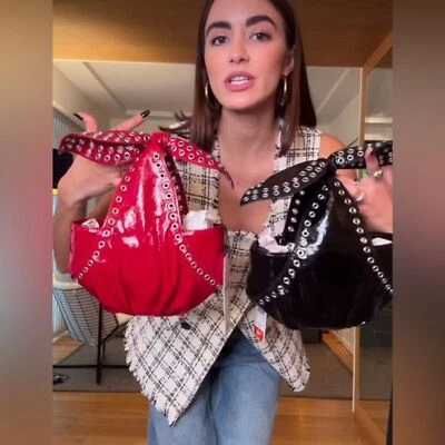 ZARA Studded mini black  bucket bag 6290/410 - Image 1 of 4