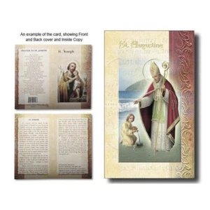 Saint Augustine Biography Card 80 x 135mm Folded, Gold Foiled - Imagen 1 de 1