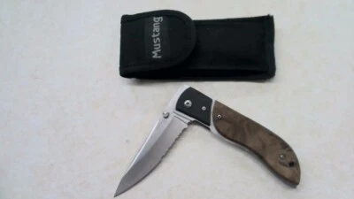 CUCHILLO PORCELANA MUSTANG 11021 HOJA PLEGABLE 3.5" (WBP002813) Foto 1 de 4
