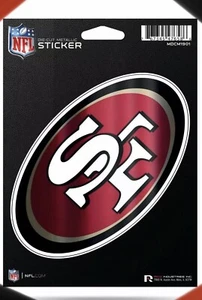 ✅ NFL San Francisco 49ers Metallic Colors Sticker Large Die Cut Decal Rico Inc - Picture 1 of 2