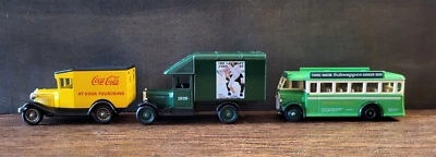 Vintage Lledo Days Gone DG7 Coca Cola, DG17 Schweppes Beer Bus, DG52 truck - Image 1 of 4