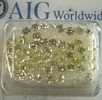 Approx 52 Dia 3.38 CT, AIG  Seald Certified Vivid Yellow  Diamond, Brilliant Cut - Image 1 of 4