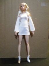Deboxed Mattel Signature Looks Barbie Doll, Blonde in White Dress