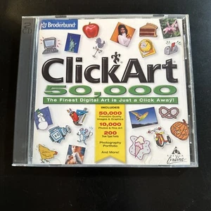 Broderbund ClickArt 50,000 Digital Clip Art Graphic Images Photos CD 2 Disks - Picture 1 of 3