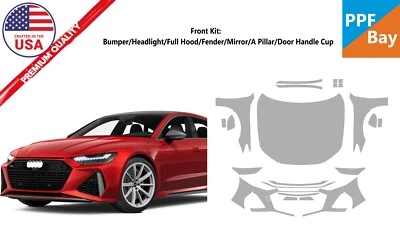 Kit de pré-corte de filme de proteção de pintura frontal PPF para Audi RS 7 2021-2024 - Imagem 1 de 4