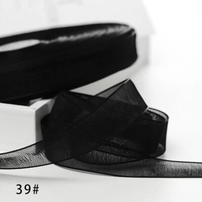 91M Reel Sheer Organza Ribbon Chiffon Thick Wired Edge - 1.5cm 2cm 2.5cm 4cm W - Image 1 of 3