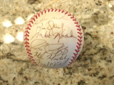1992 SAN DIEGO PADRES TEAM SIGNED BASEBALL 25 SIGNATURES GWYNN SHEFFILD PSA - Image 1 of 4