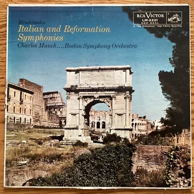 "Феликс Мендельсон ""Симфония No." 4 дюйма A & No Пластинка долгоиграющая 5 дюймов минор D 33 1/3 об/мин, LM2221 - Изображение 1 из 4