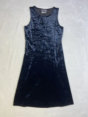 Byer Too! Vestido Vaina "Aspecto Terciopelo Aplastado" Negro Para Mujer Pequeño LBD Gótico Y2K Foto 1 de 4