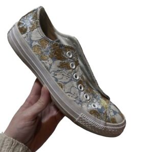 Converse Pat Bo Gilded Allstar Sneakers Size 7 Floral Low Top Hard to Find