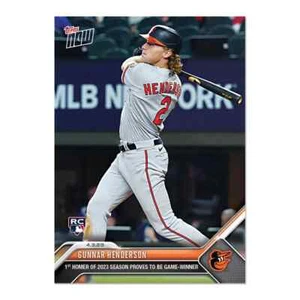2023 Topps Now #42 Gunnar Henderson 1st Homer Of Season Rookie Card Orioles - Picture 1 of 2
