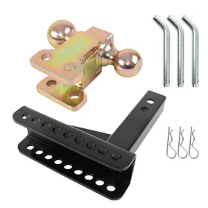 NEW 45900 2" 14K Trailer Towing Hitch Dual Ball Adjustable Channel Mount - Picture 1 of 14