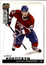 2008-09 Collector's Choice Canadiens Hockey Card #10 Andrei Kostitsyn
