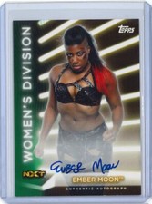 2021 Topps WWE Women's Division EMBER MOON Green Auto #21/50