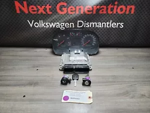 2004 - 2006 Volkswagen Golf TDI Immobilizer Ignition Key Lock Set Cluster ECU - Picture 1 of 12