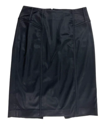 White House Black Market Black Satin Pencil Stretch Skirt Fully Lined Size 6 - Image 1 of 4