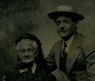 She Is A Cougar. Older Woman, Younger Man. Tintype.
