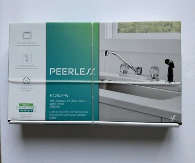 Peerless P225LF-W Two Handle Kitchen Faucet Chrome Color - Image 1 of 4
