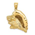 14K Yellow Gold 3 D Conch Shell Charm Pendant For Women 1292G