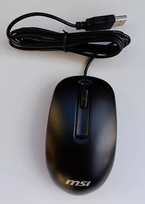 MSI Black USB Optical Scroll Wheel Mouse (Model: SM-9023) - Image 1 of 2