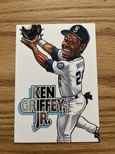 Ken Griffey Jr 1994 Alrak Taco Time 3.5x5 in Cartoon Card Seattle Mariners