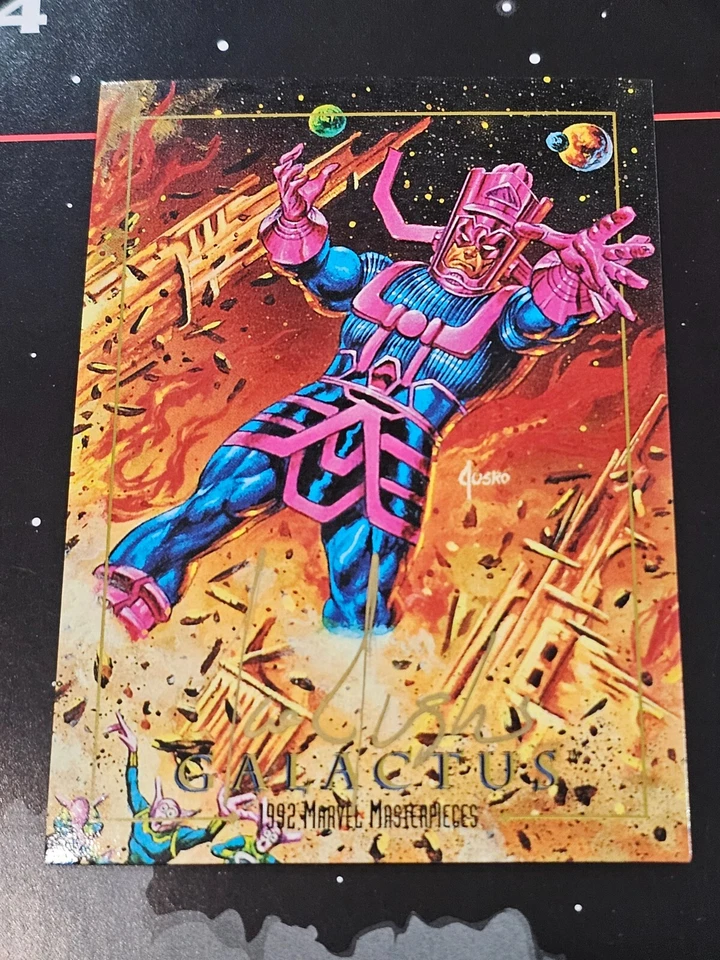 Marvel Masterpieces 1992 firmado Joe Jusko #30 autógrafo Galactus (auto) casi nuevo Foto 1 de 2