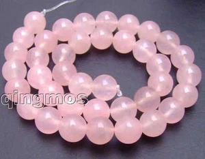 Cuentas sueltas de jade rosa natural redondas de 10 mm para hacer joyas hágalo usted mismo hebras 15" l374 - Imagen 1 de 3