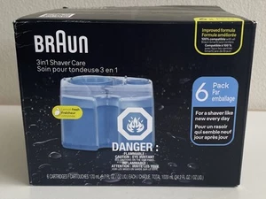 6x Braun 3in1 Rasiererpflege ~ CLEAN RENEW Kartuschen ~ Series 3 5 7~ auf Alkoholbasis - Bild 1 von 4