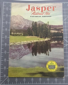 Vintage 1947 Canadian National Brochure Booklet w/ Map - Jasper National Park - Picture 1 of 12